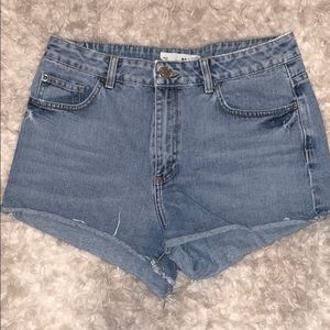 Top shop moto cutoff Jean shorts